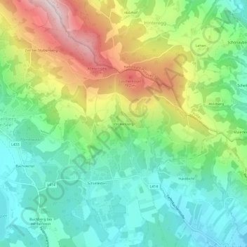Vockenberg地形图、海拔、地势