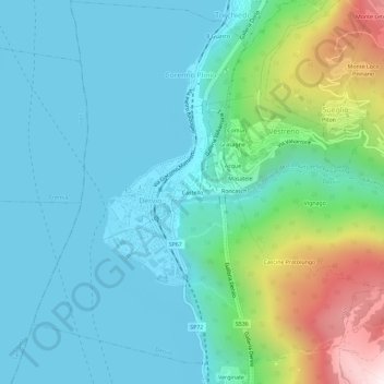 Castello地形图、海拔、地势