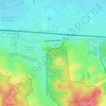 Scheinberg地形图、海拔、地势