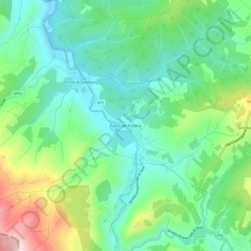 Passo dei Pecorai地形图、海拔、地势
