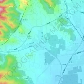 娄子水村地形图、海拔、地势