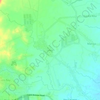 Lawy地形图、海拔、地势