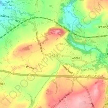 Riley Green地形图、海拔、地势