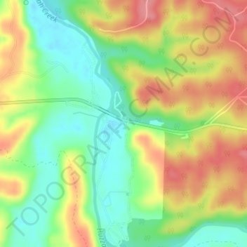 Huzzah Valley Resort地形图、海拔、地势