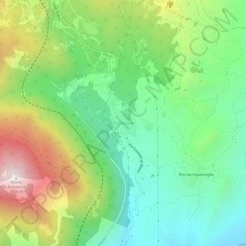 Pontone地形图、海拔、地势