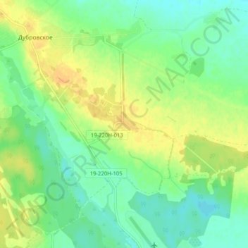 Вертлово地形图、海拔、地势