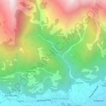 Burlet地形图、海拔、地势