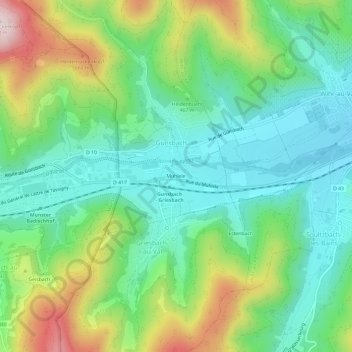 Muhlele地形图、海拔、地势
