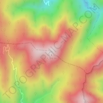 仰天坪地形图、海拔、地势
