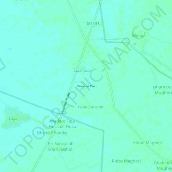 Wasand Pur地形图、海拔、地势