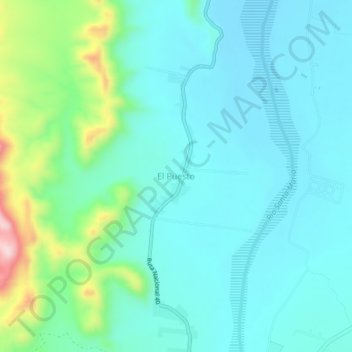 El Puesto地形图、海拔、地势