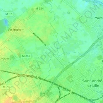 Le Corbeau地形图、海拔、地势