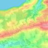 Kerliver地形图、海拔、地势