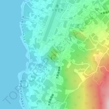Mount Atago地形图、海拔、地势