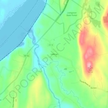 Linlithgo地形图、海拔、地势