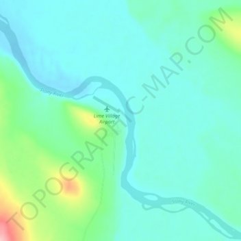 Lime Village地形图、海拔、地势