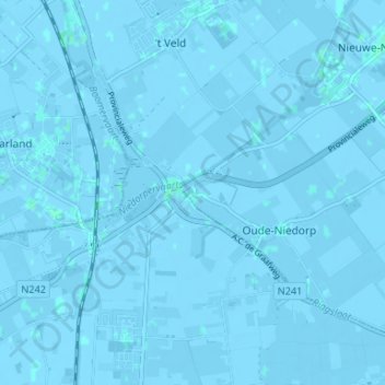 Verlaat地形图、海拔、地势
