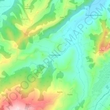 Prato Ottesola地形图、海拔、地势