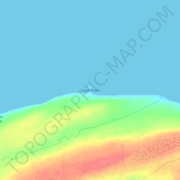 Sand Point地形图、海拔、地势