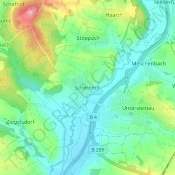 Scherneck地形图、海拔、地势