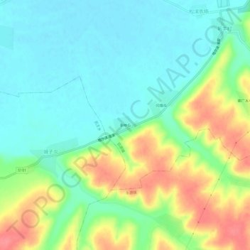 李仲屯地形图、海拔、地势