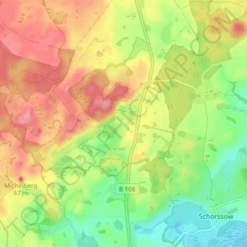 Karstorf地形图、海拔、地势