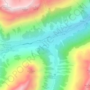 Winkl地形图、海拔、地势