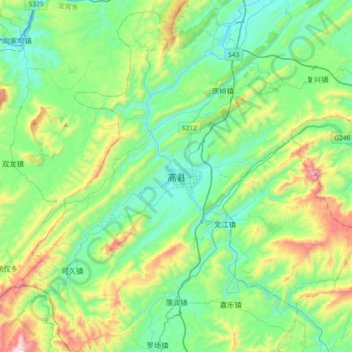 高县地形图、海拔、地势