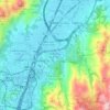 虎地下村地形图、海拔、地势