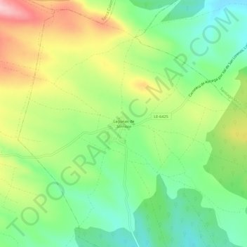 Lagunas de Somoza地形图、海拔、地势