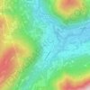 Cantes地形图、海拔、地势