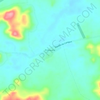 Primavera地形图、海拔、地势