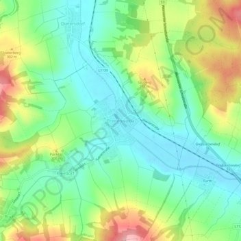 Breitenwaida地形图、海拔、地势