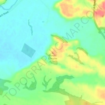 Mount Glagow地形图、海拔、地势