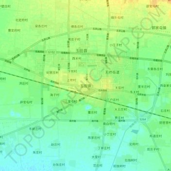玉田镇地形图、海拔、地势