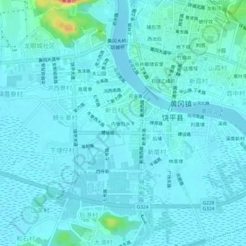 内寮后头下地形图、海拔、地势