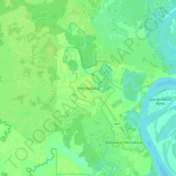 Herradura地形图、海拔、地势