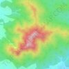 송악산地形图、海拔、地势