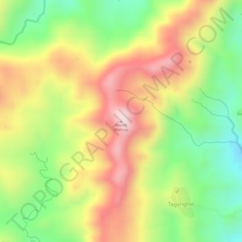 Mount Malinao地形图、海拔、地势
