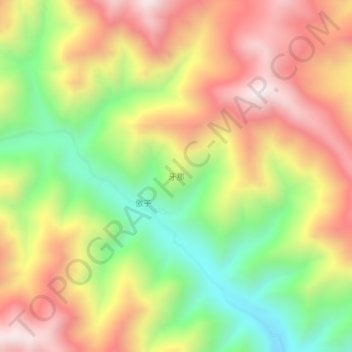 牙那地形图、海拔、地势