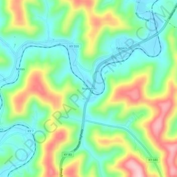 Northern地形图、海拔、地势