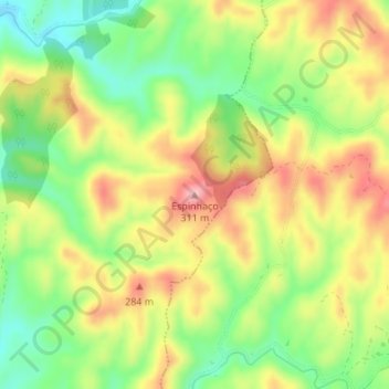 Espinhaço地形图、海拔、地势