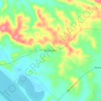 Bueno Aires地形图、海拔、地势