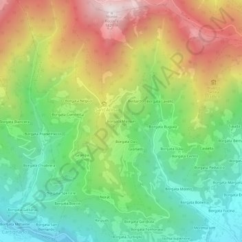 Borgata Massun地形图、海拔、地势