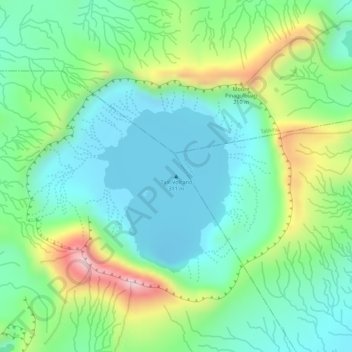 Taal Volcano地形图、海拔、地势