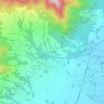San Giusto地形图、海拔、地势