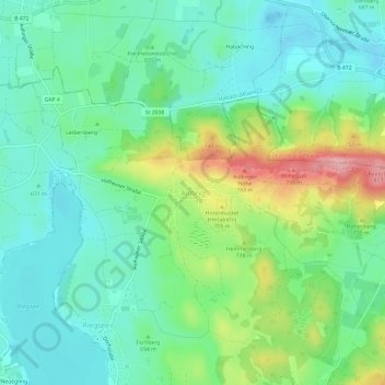 Aidling地形图、海拔、地势