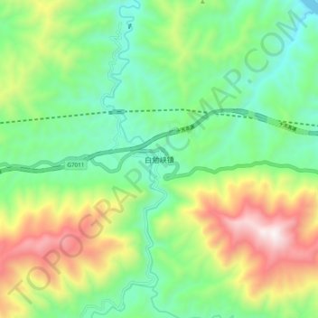 白勉峡镇地形图、海拔、地势