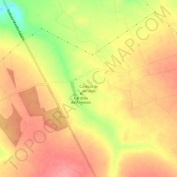 Cardoso de Almeida地形图、海拔、地势