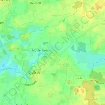 Bistoft地形图、海拔、地势